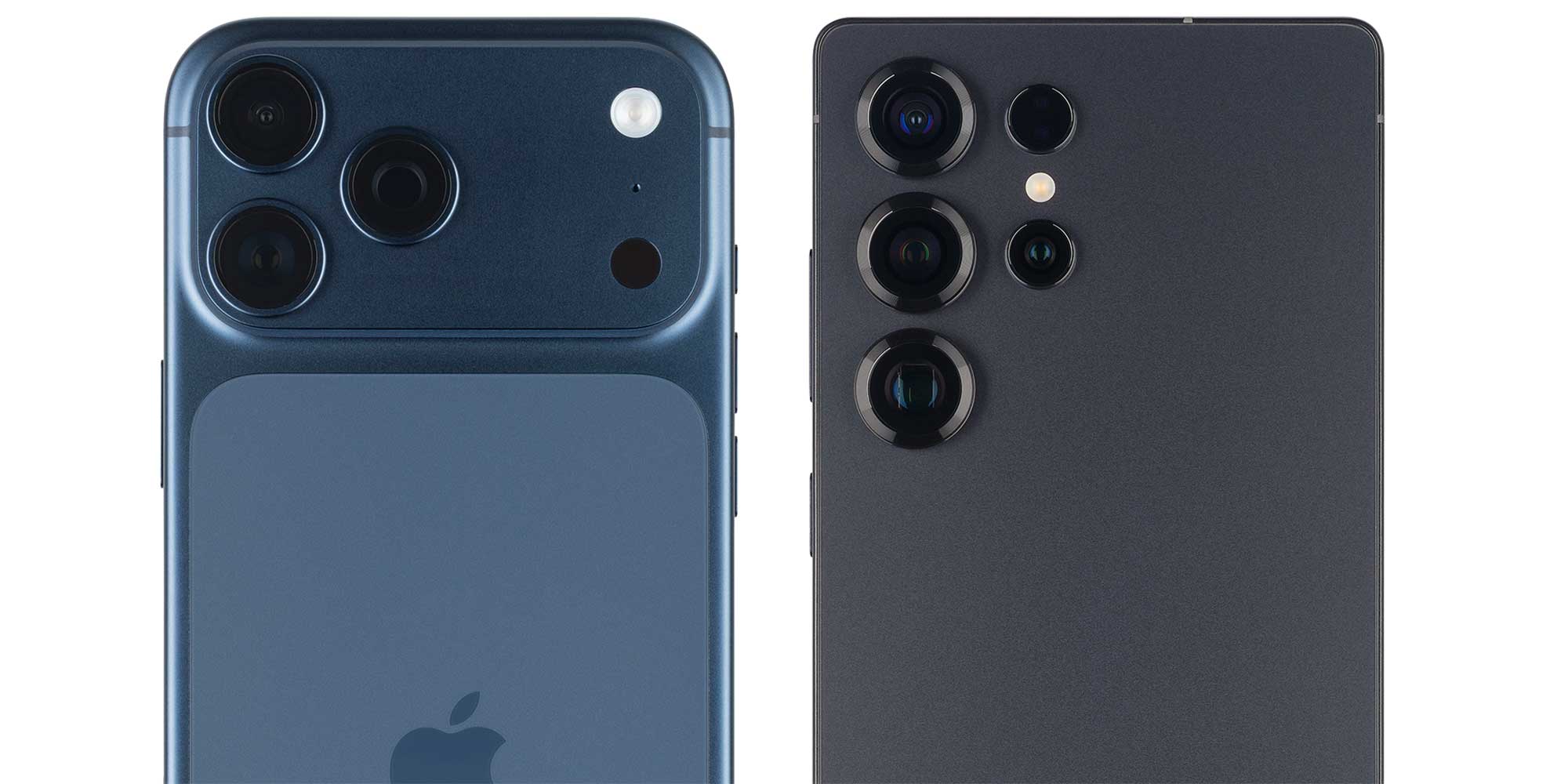 iPhone 17 Pro Max and Samsung Galaxy S25 Ultra (Rear)
