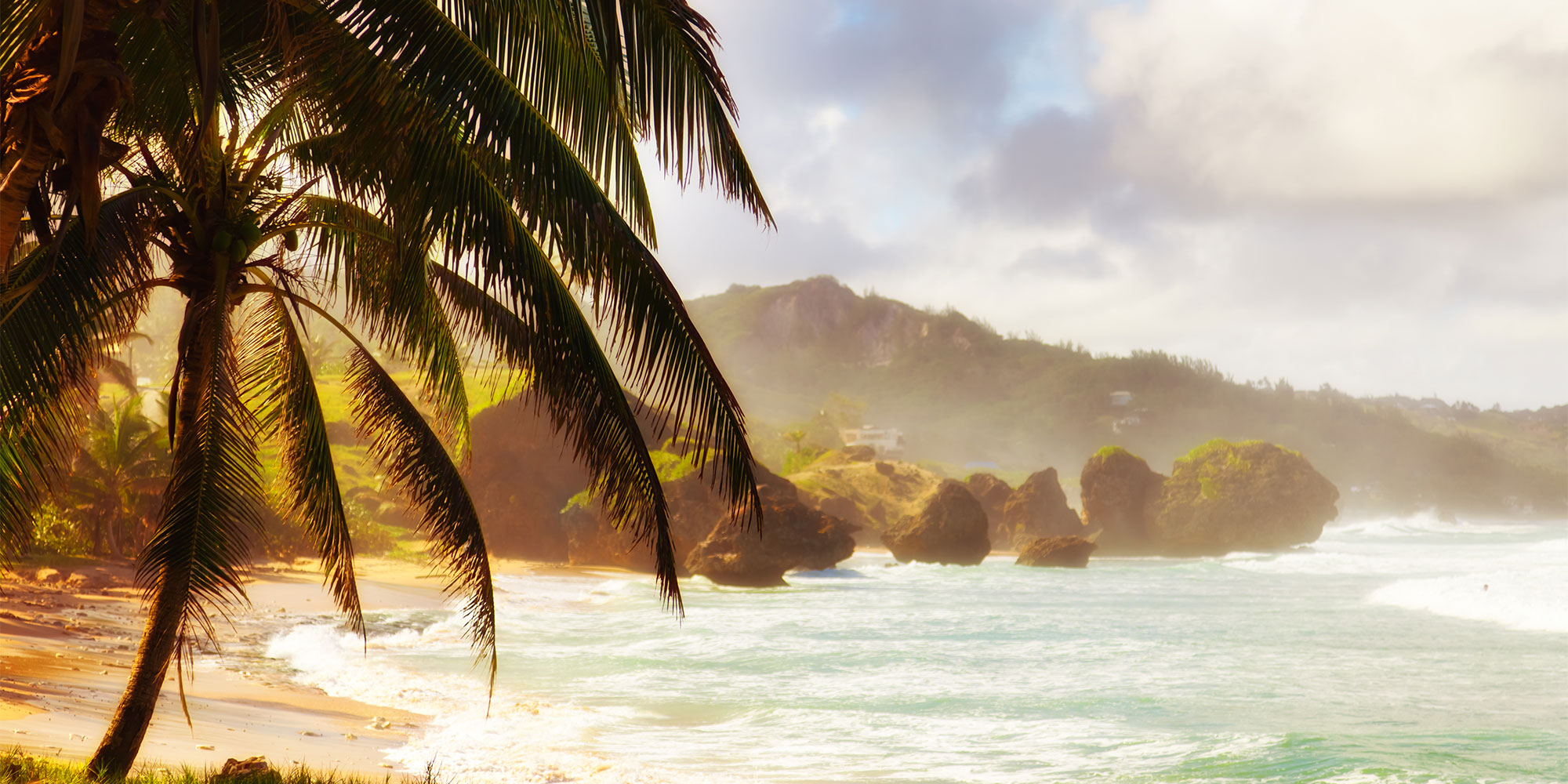 A sunny day at a beach location