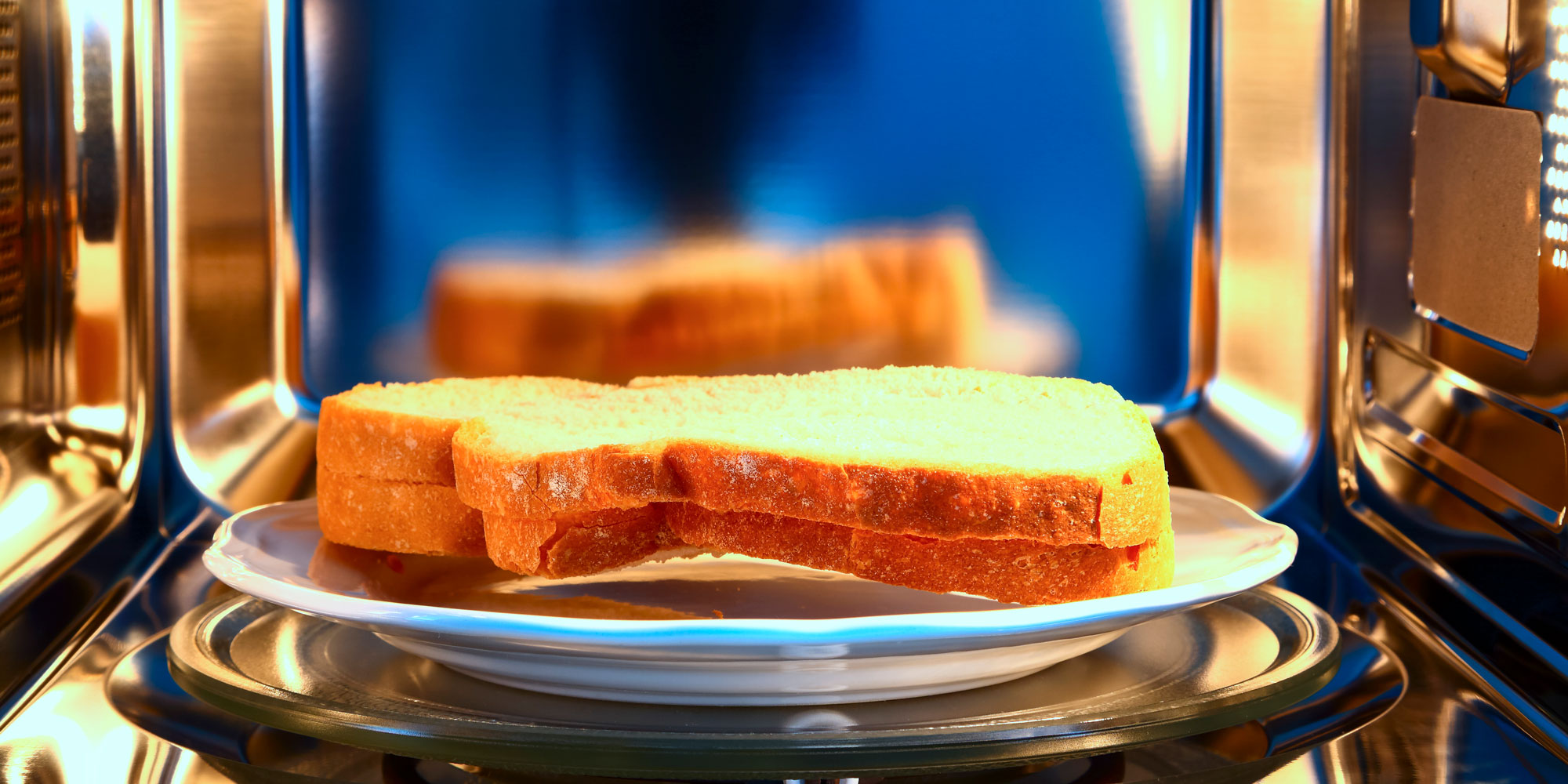 Bread in microwave