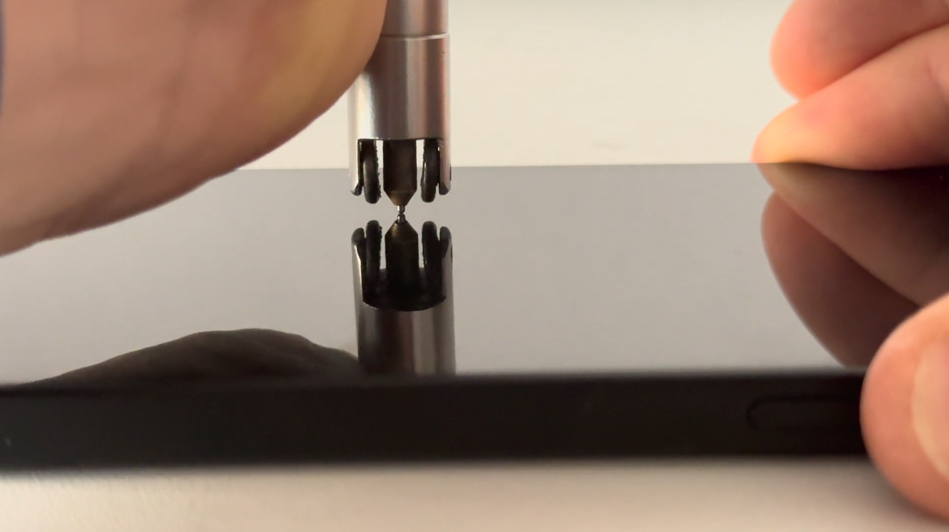 Smartphone scratch test at the Which? labs