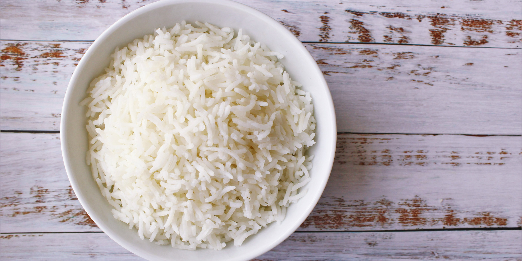 Cooked white rice