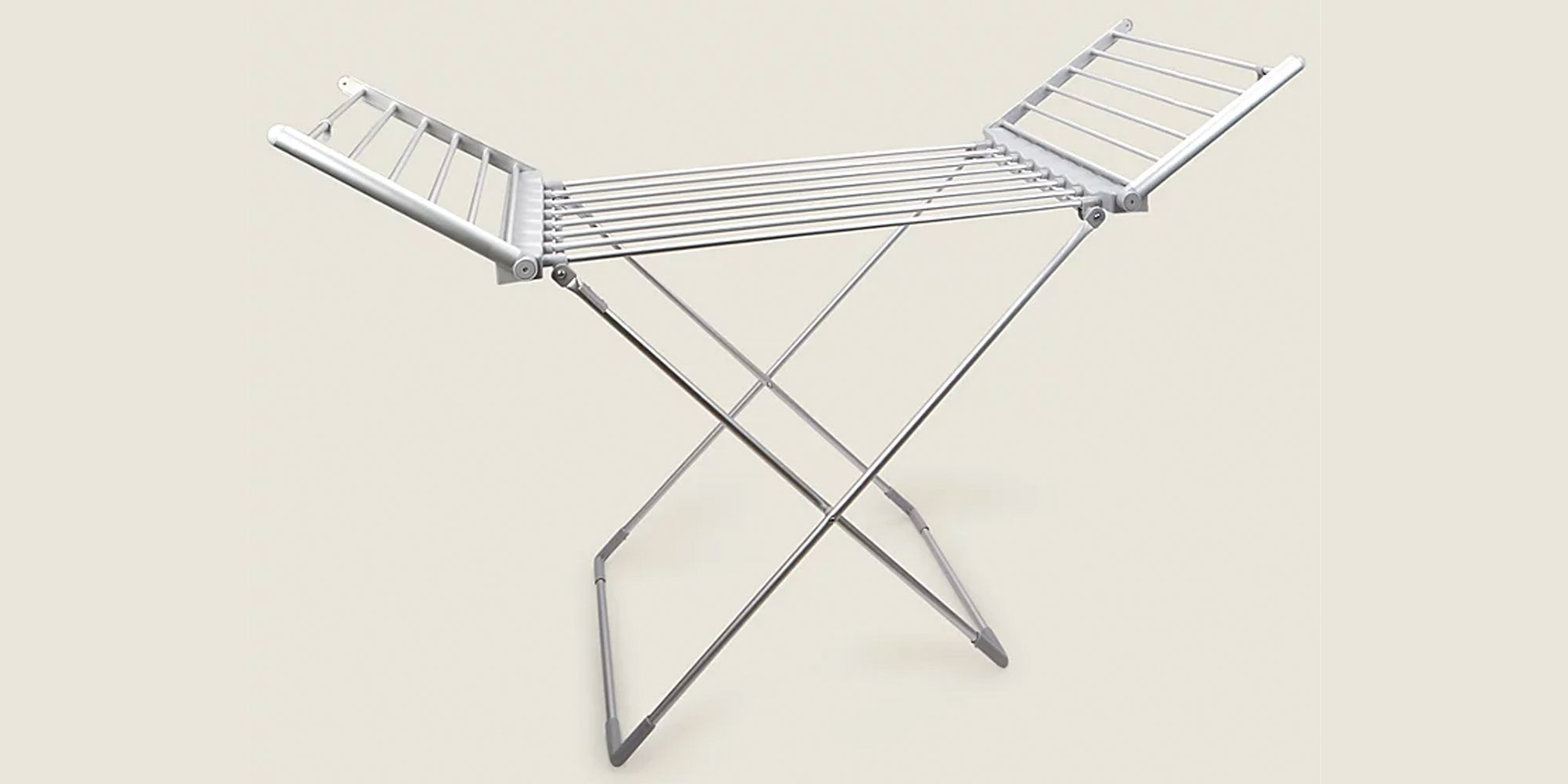 George Home Silver Heated Winged Clothes Airer