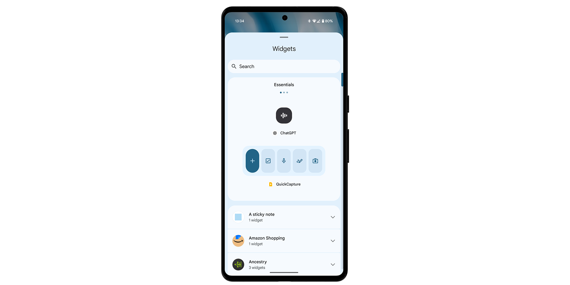 Android widgets