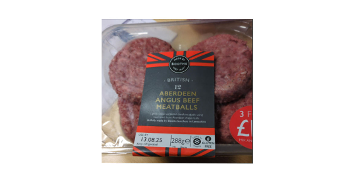 Booths recalled meatballs