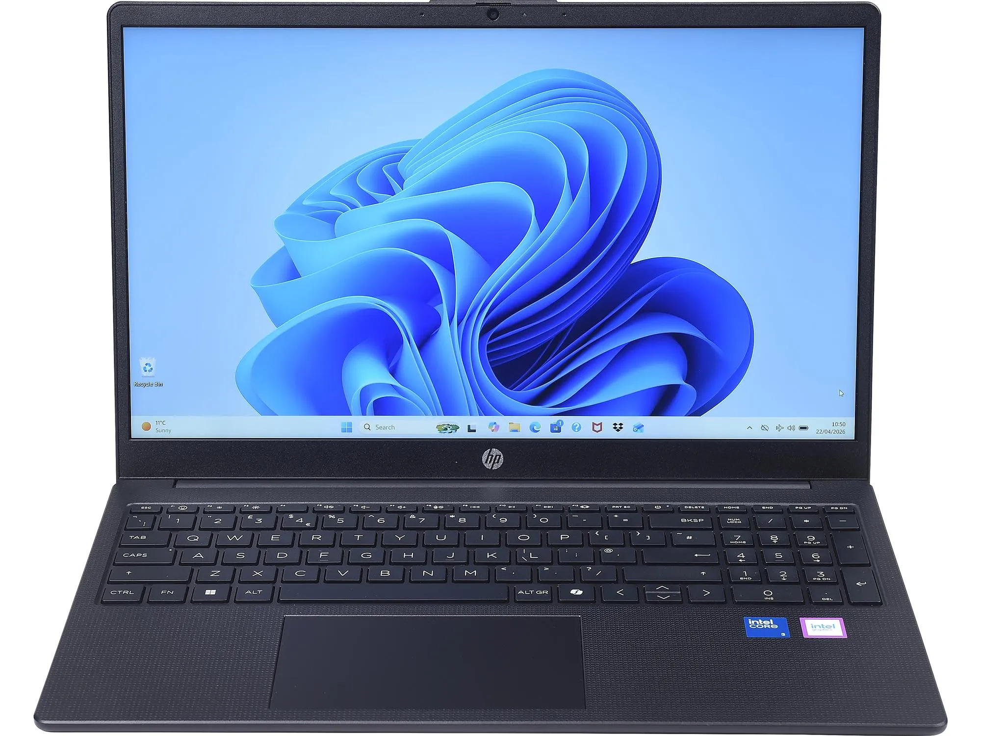 HP 15-inch laptop with intel processor