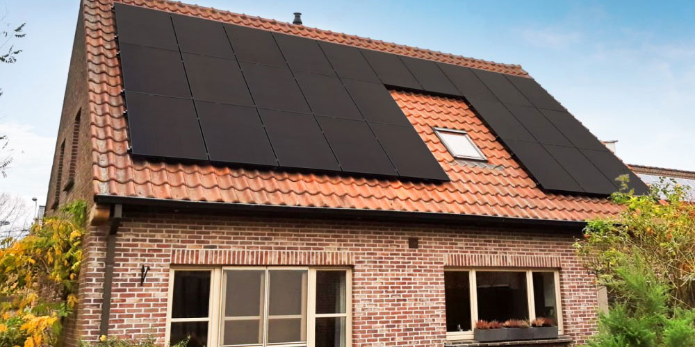 REC solar panels on a home