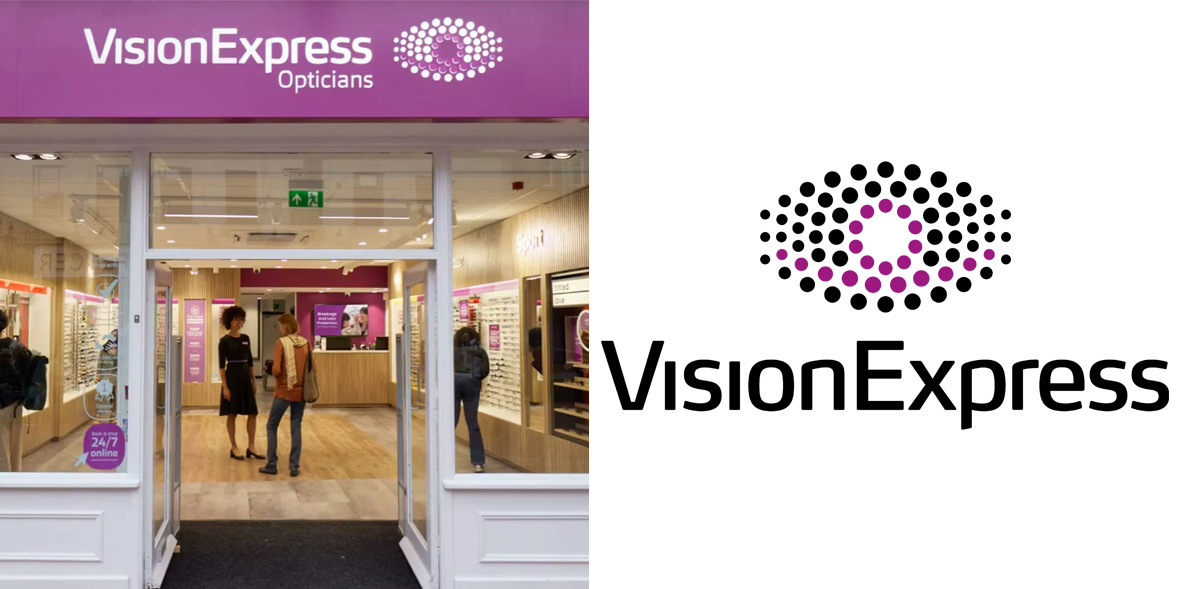 Opticians store alongside Vision Express logo