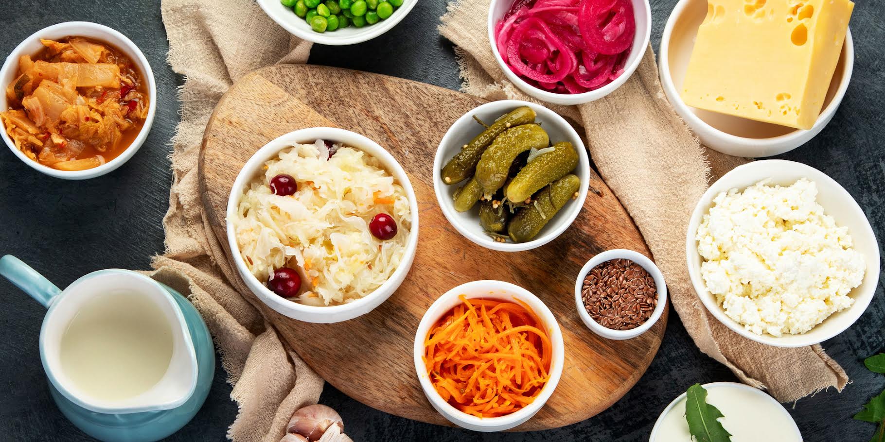Lots of gut-healthy foods