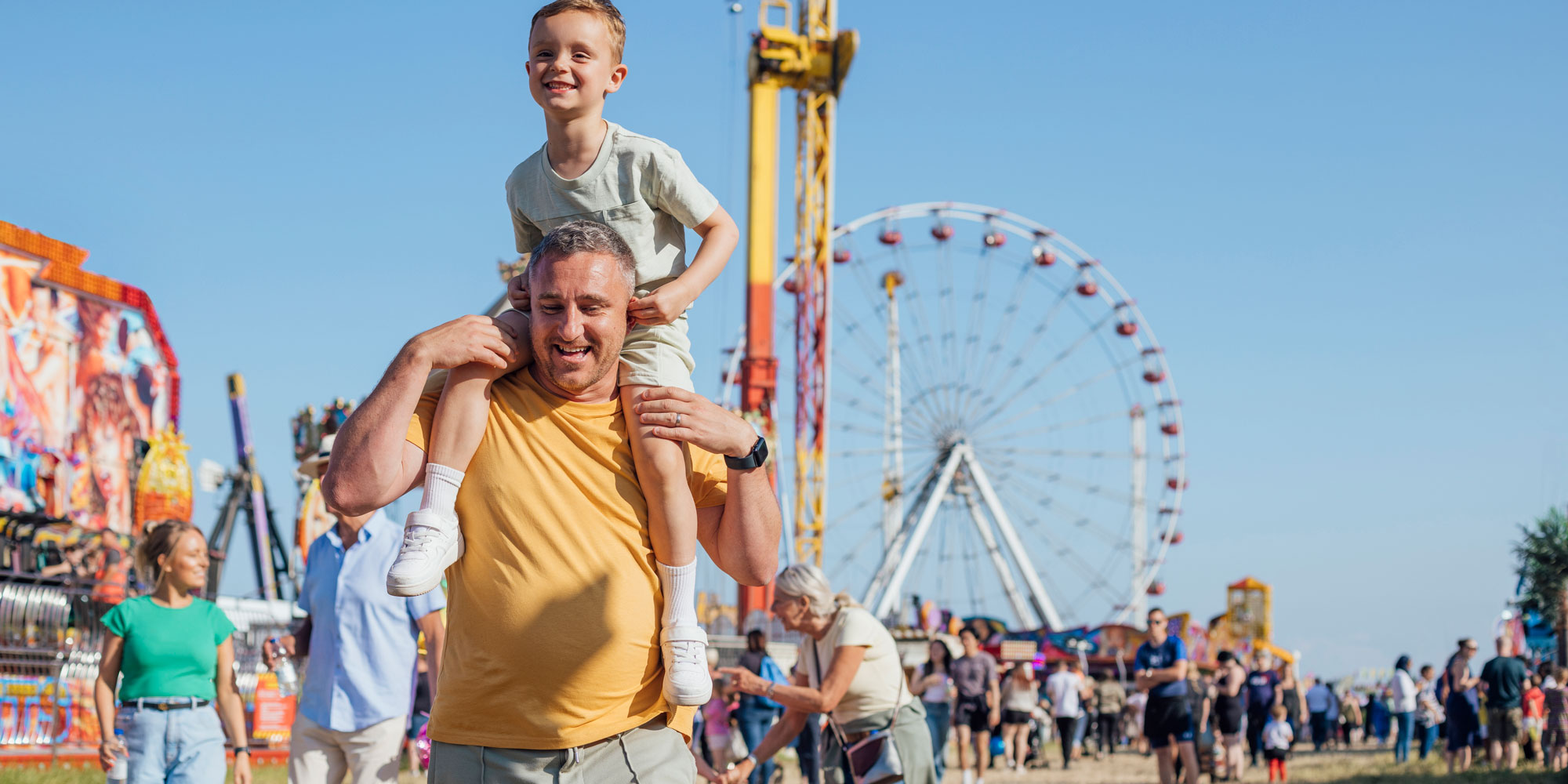 Father and son on a day out