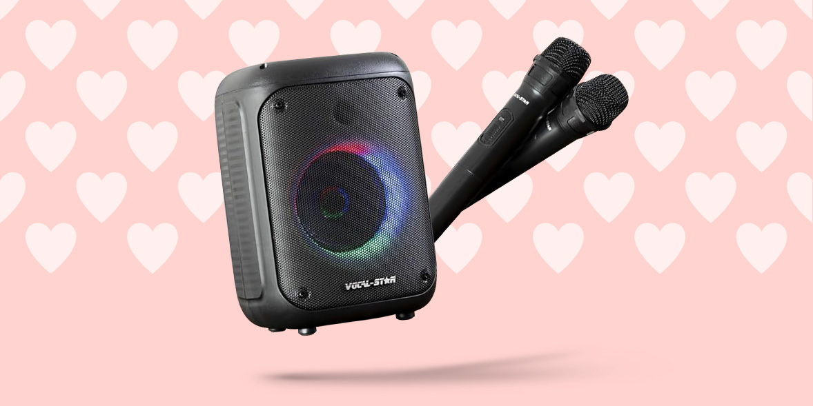 Vocal Star VS-275 Karaoke Machine and microphones