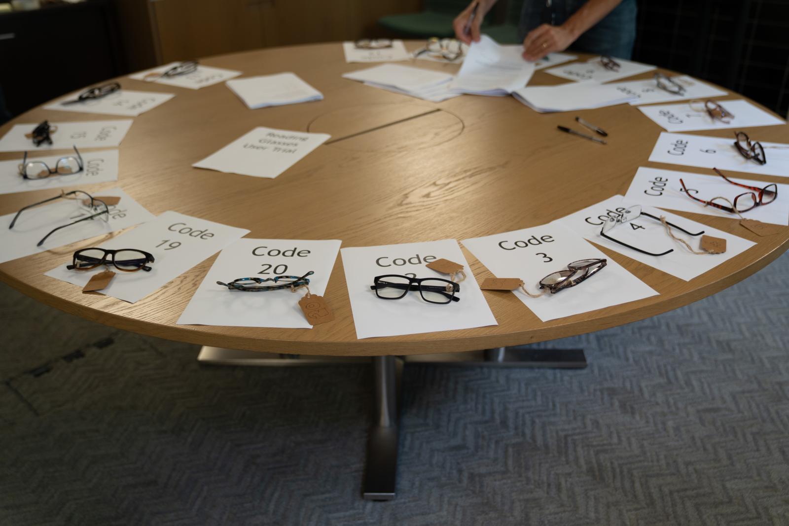 18 pairs of glasses were lab tested and then assessed by a panel of 12 Which? staff