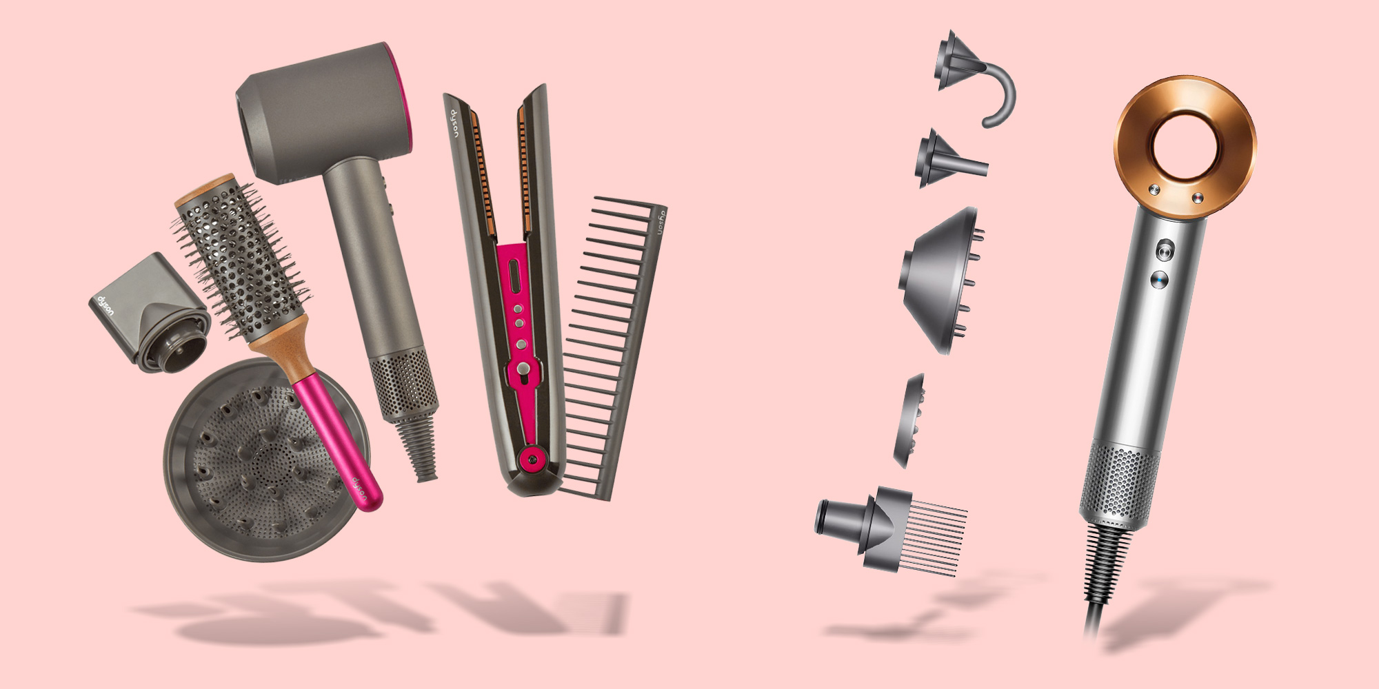 Dyson hair dryer and straightener