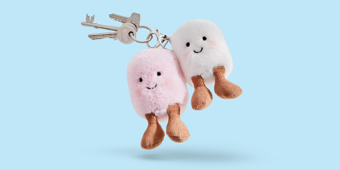 Jellycat plush keyring