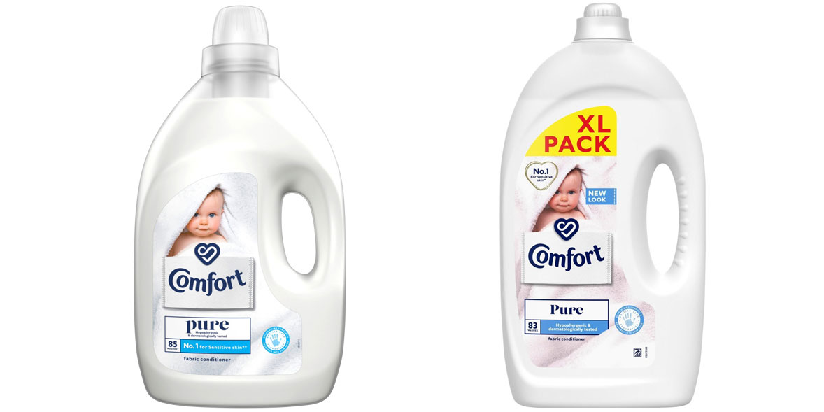 Comfort Pure fabric softener shrinkflation 