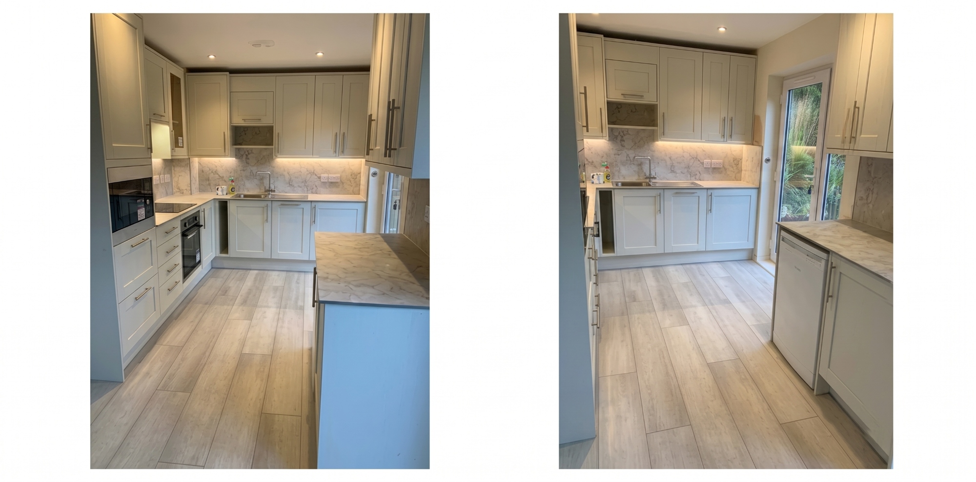 Grey Howdens kitchen in a real home
