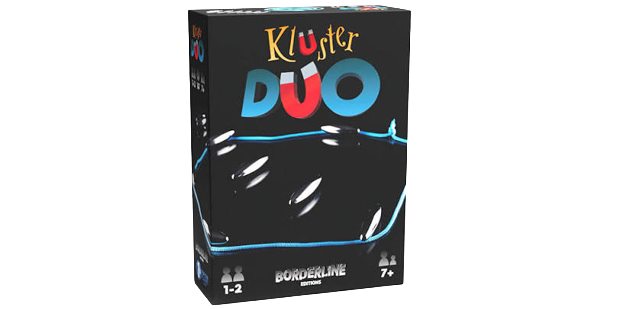 Black box of Kluster Duo game with colorful graphics and text on a white background.