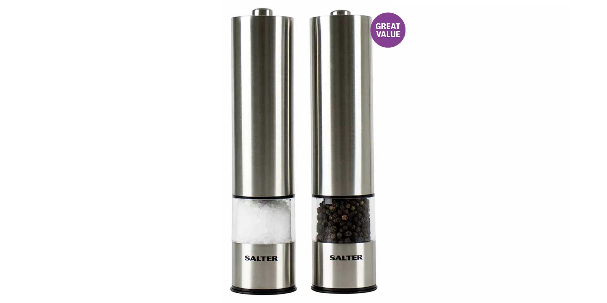 Salter Electronic Salt and Pepper Mill Set