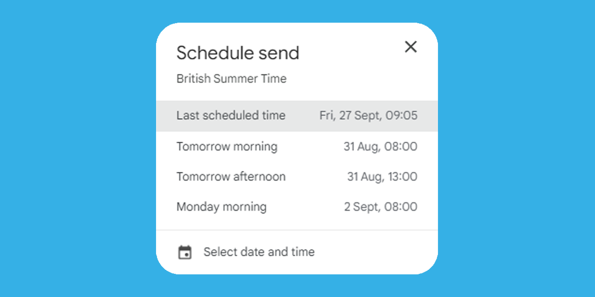 Schedule email in Gmail