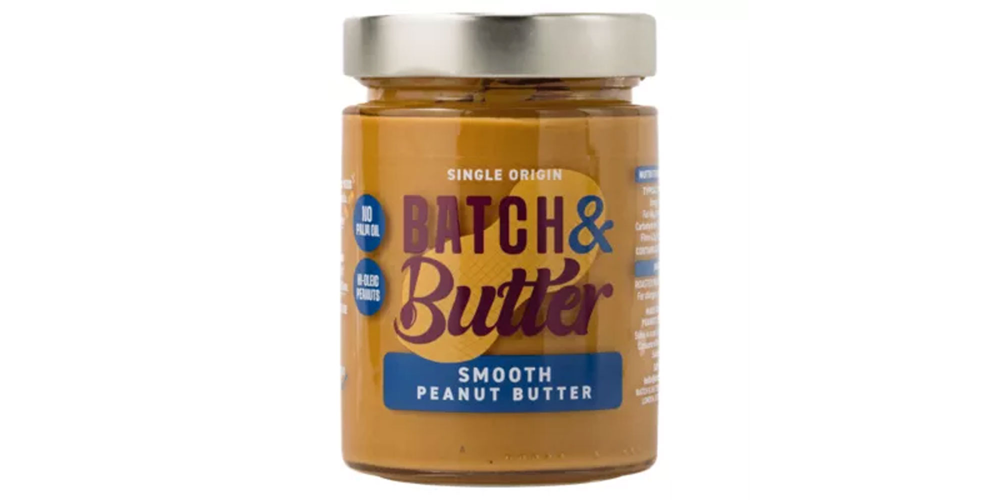 Jar of Batch & Butter smooth peanut butter
