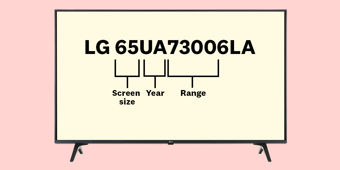 LG TV silhouette showing the model name (LG 65UA73006LA)