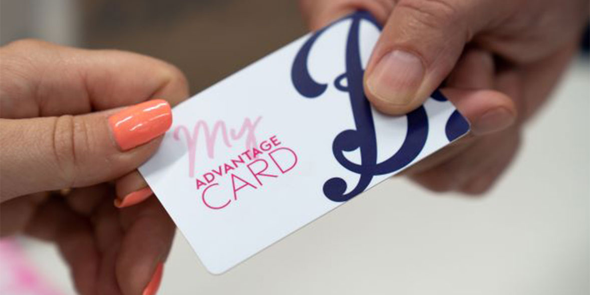 Advantage card close up