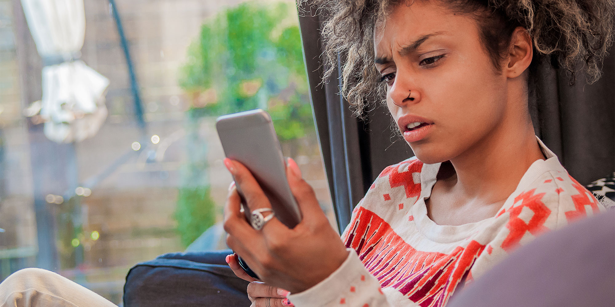 Woman looking at phone