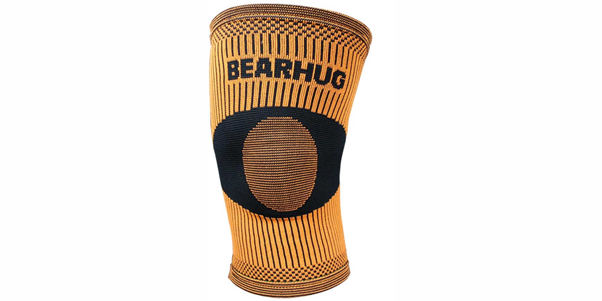 Orange and Black Bearhug Bamboo knee support
