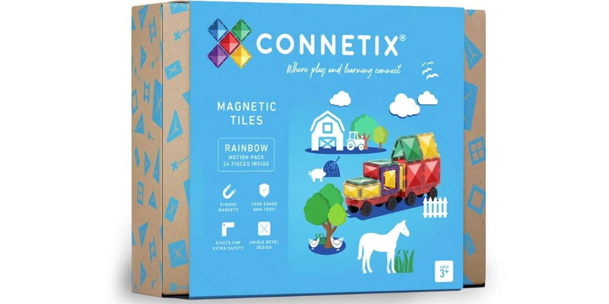 Connetix Magnetic Tiles Rainbow Motion Pack