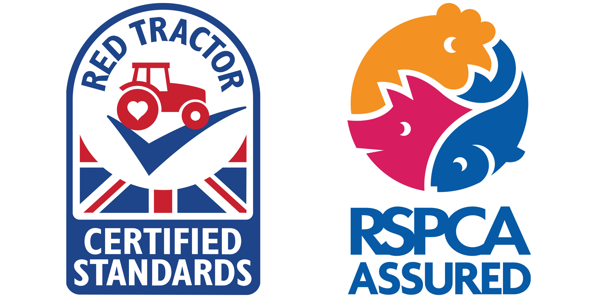 Red Tractor logo and RSPCA Assured logo