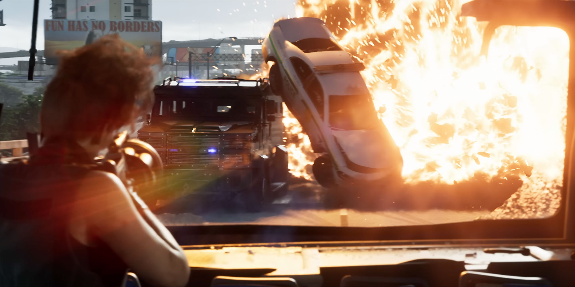 An explosion in Grand theft auto 6