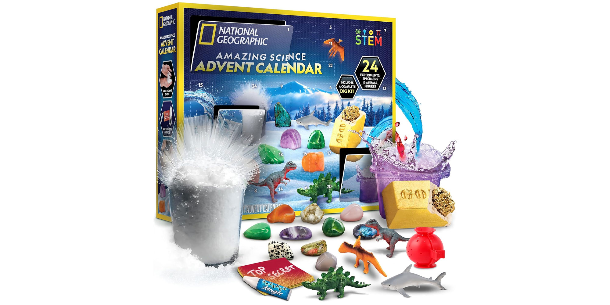 National Geographic 2025 Science Kit and Rock Collection Advent Calendar