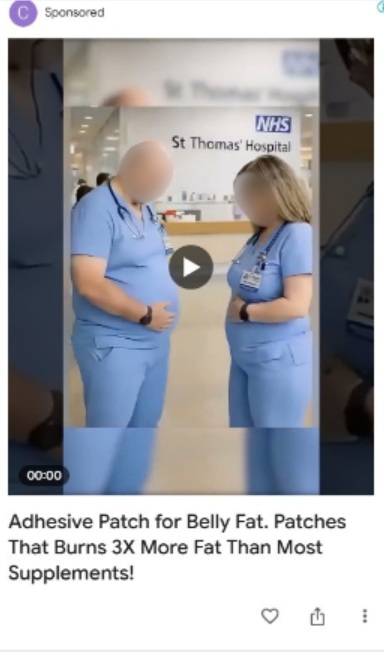 A scam ad using Guy's and St Thomas’ hospital logo