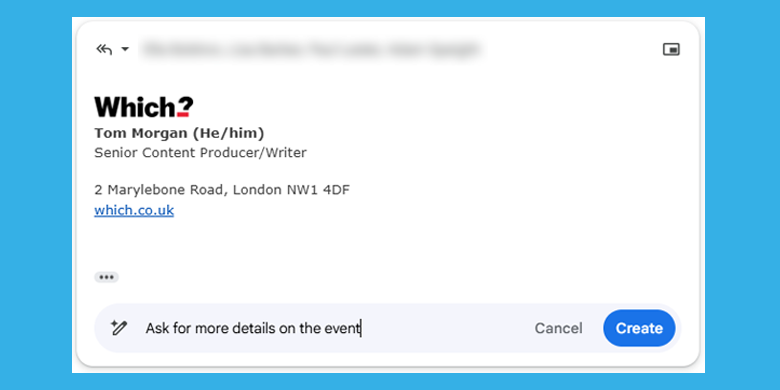Gemini draft feature in Gmail