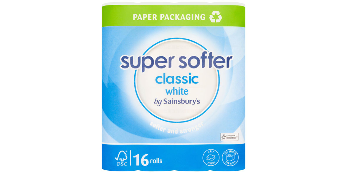 Sainsburys Super Softer Classic White toilet paper