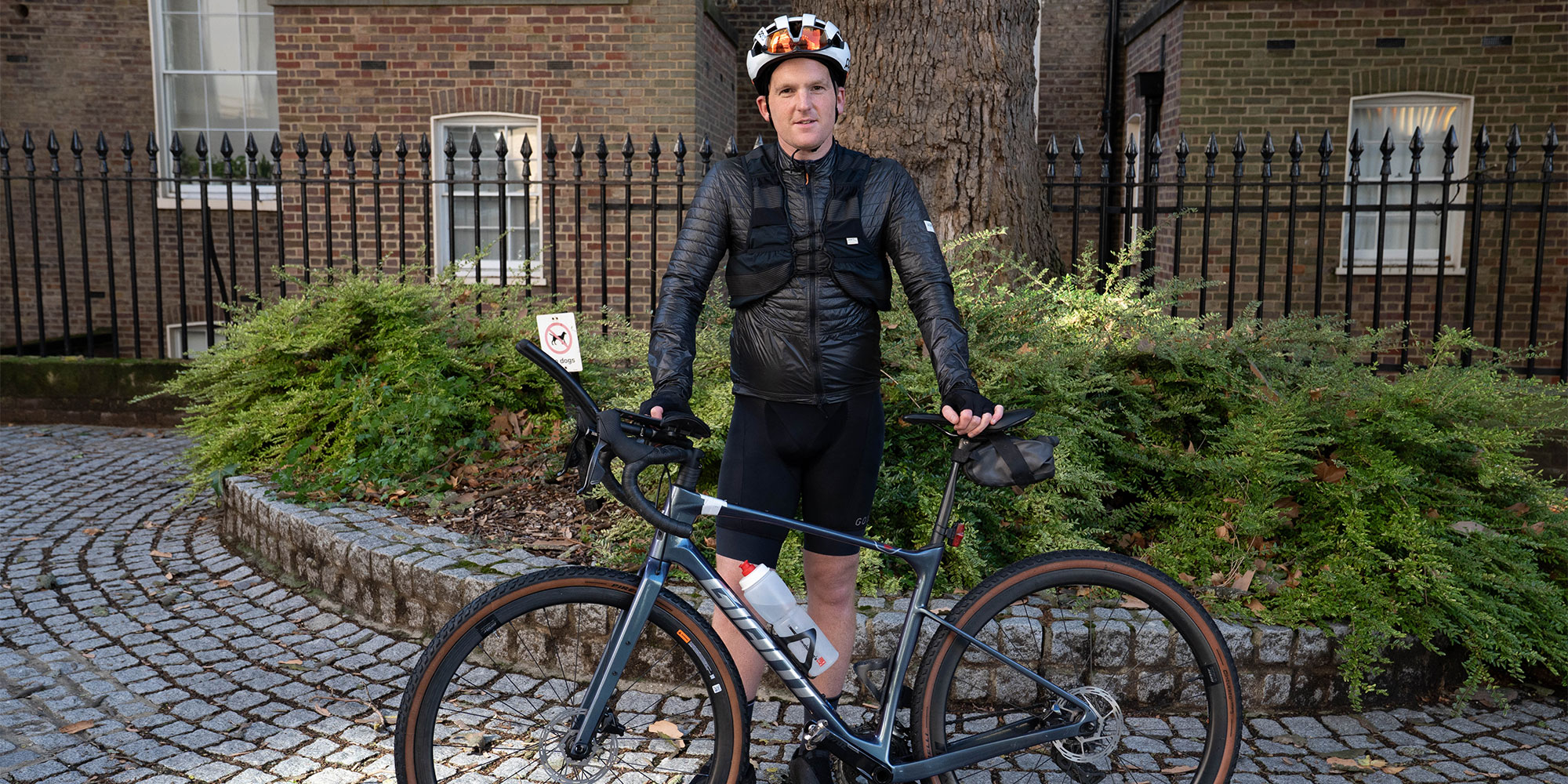 Matt Knight of Which? standing with bike