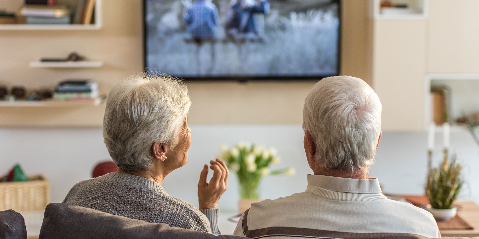 Couple watching TV