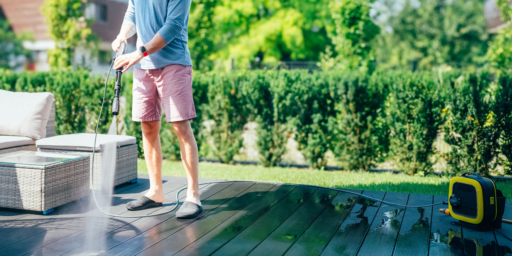 Cleaning patio