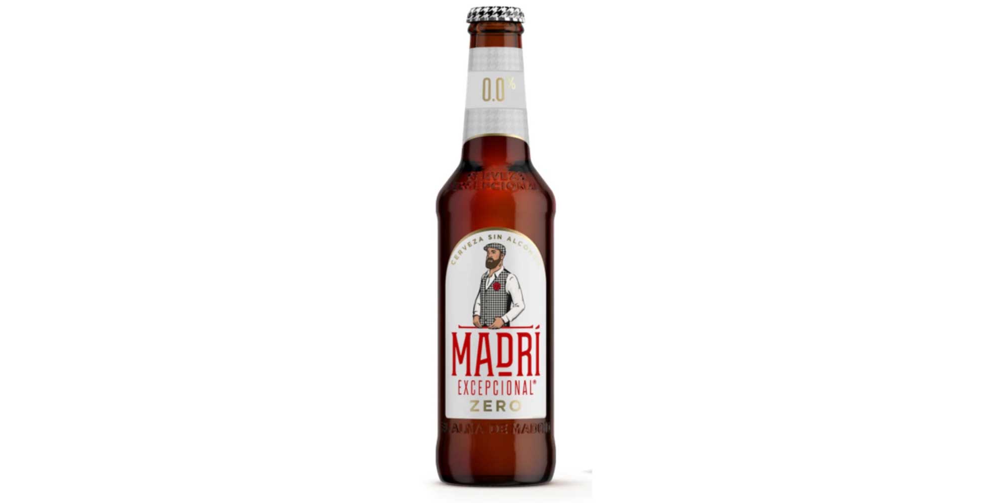 Bottle of Madri exceptional zero alcohol beer