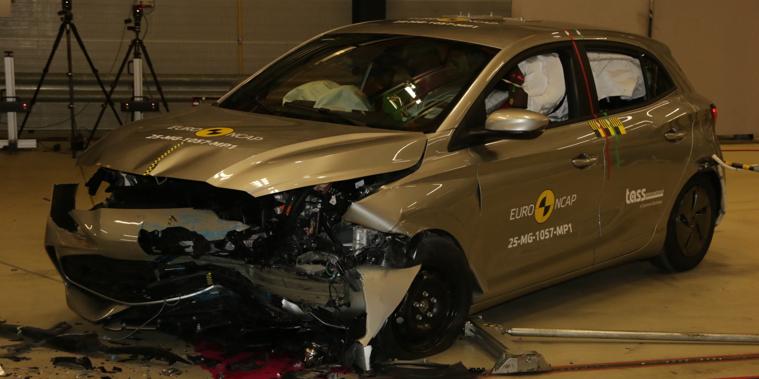 MG 3 car after Euro NCAP crash test
