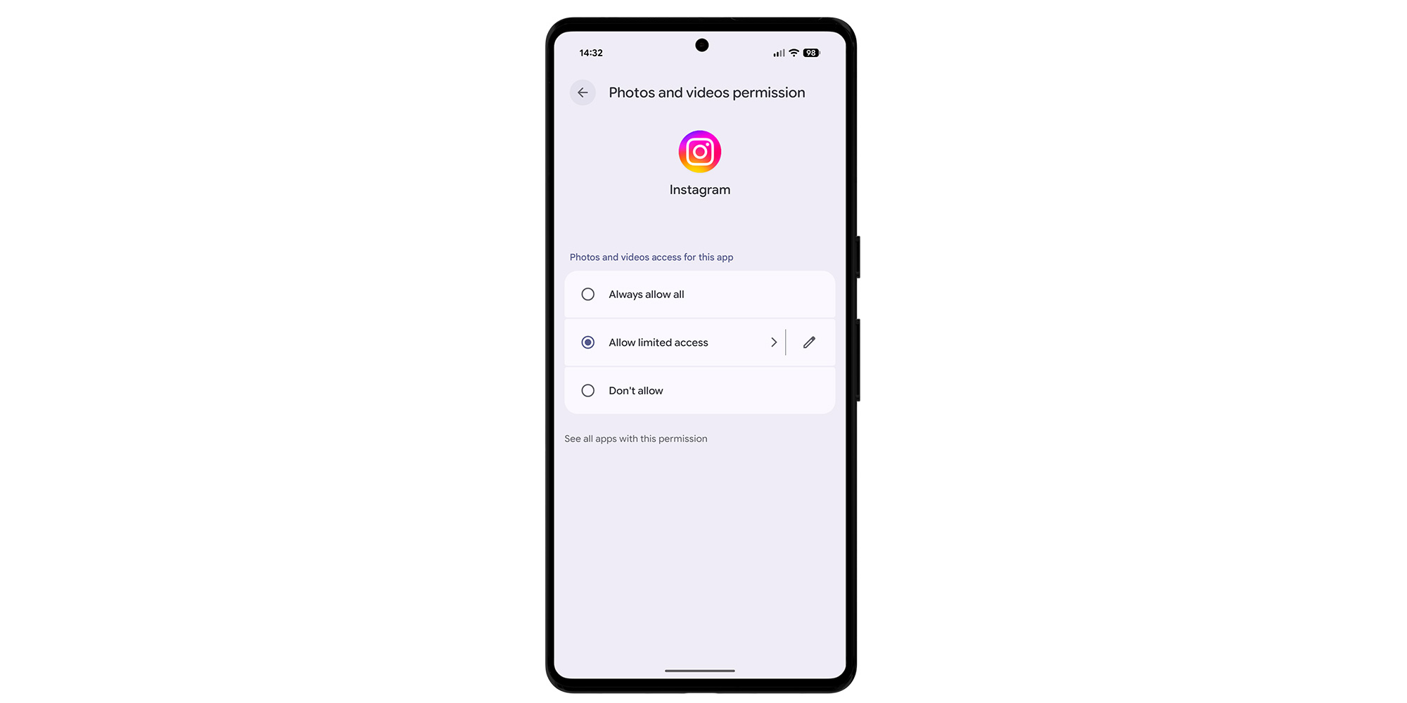 Instagram permissions