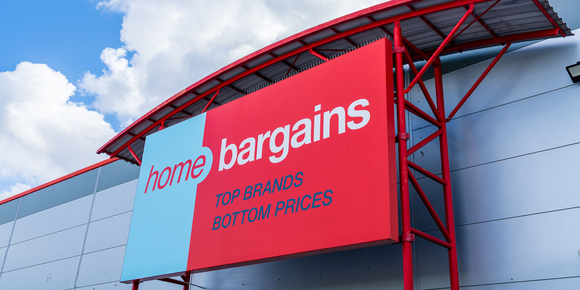 Outside of a Home Bargains store