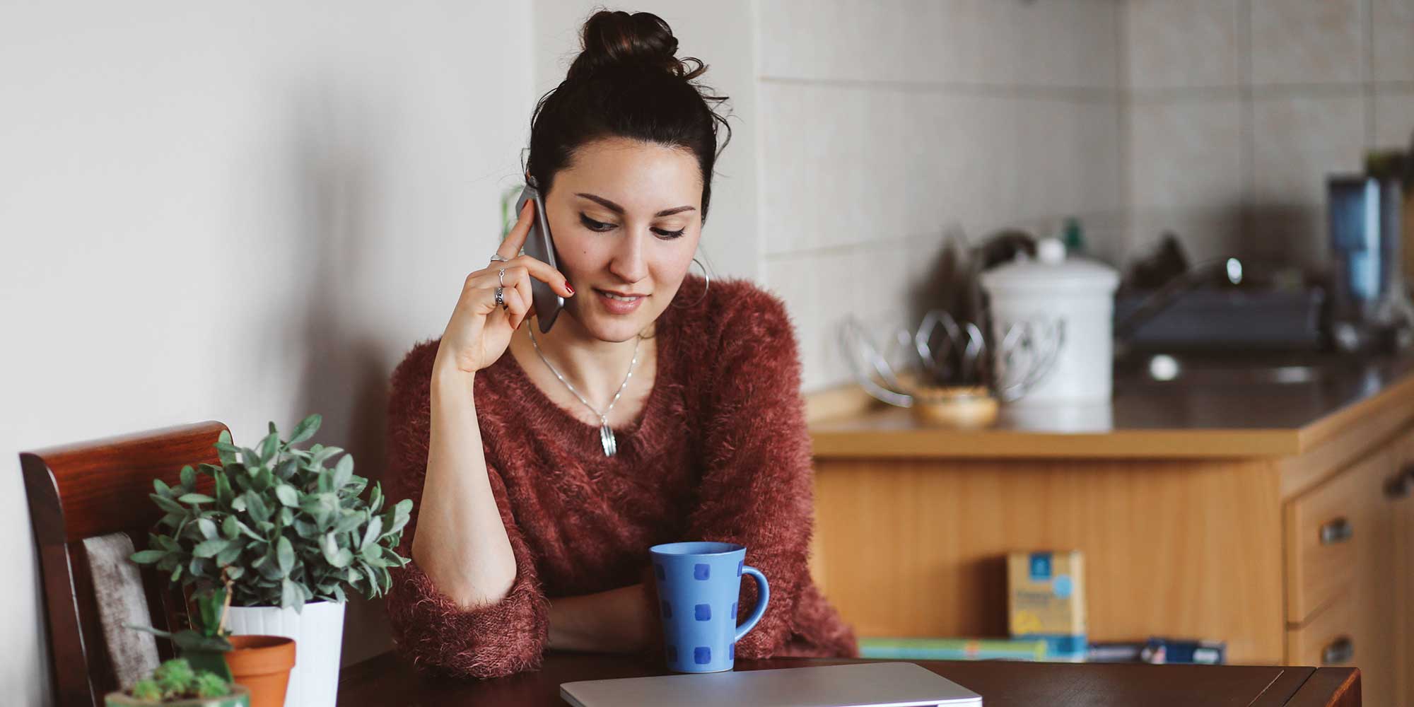 Woman on phone