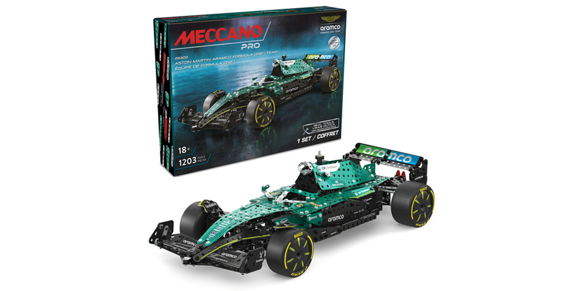 Meccano Pro Limited Edition Aston Martin Aramco Formula One Race Car Construction Set