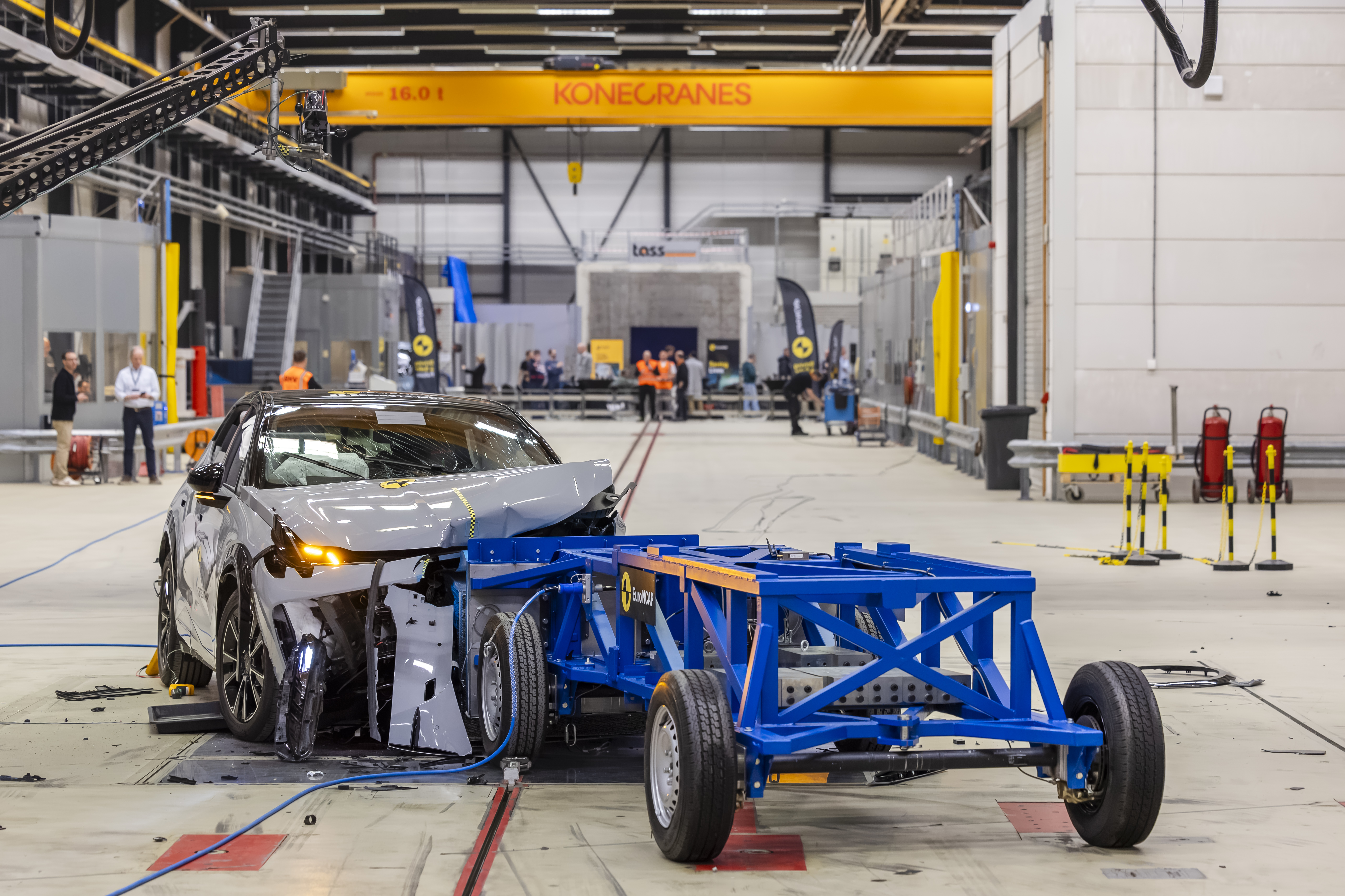 Zeekr X car after a Euro NCAP crash test