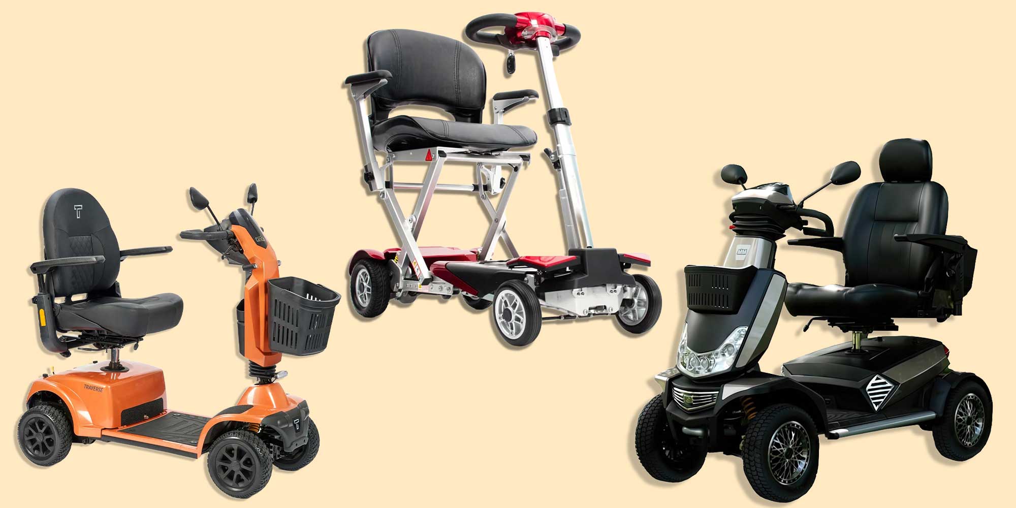 Three of the mobility scooters we've tested