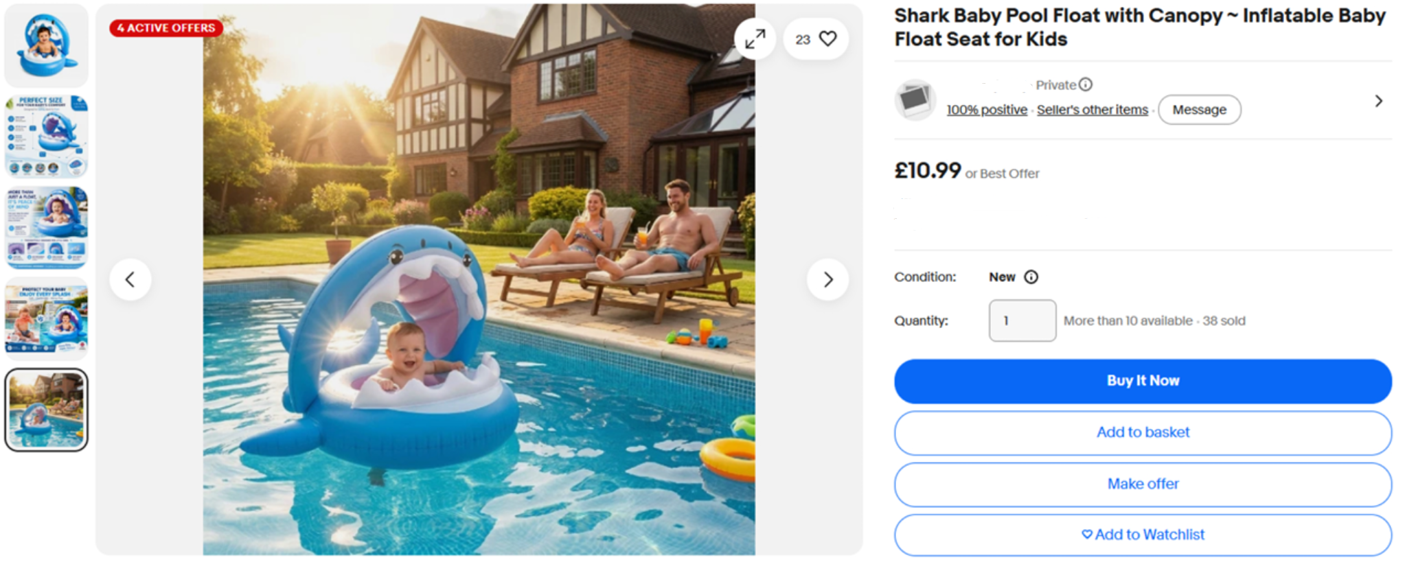 Dangerous baby shark float on eBay