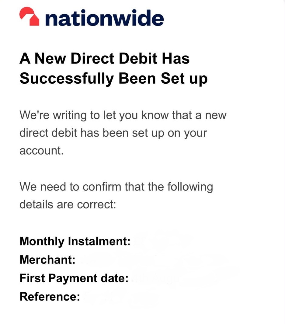 A scam email impersonating Nationwide