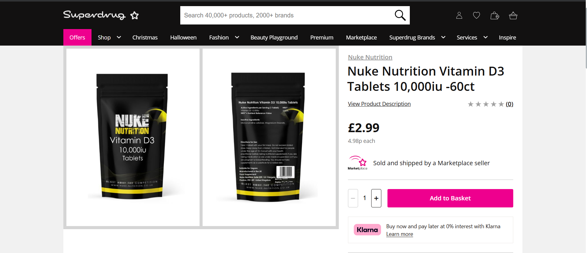 Nuke Nutrition 10,000 IU tablets