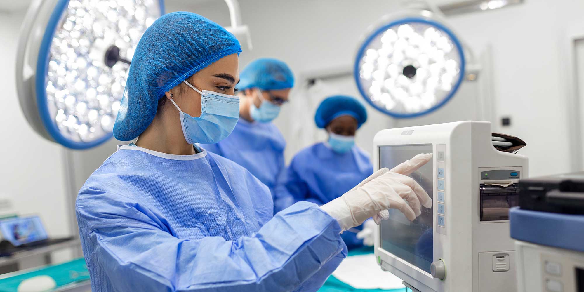 Surgeon in an operating theatre