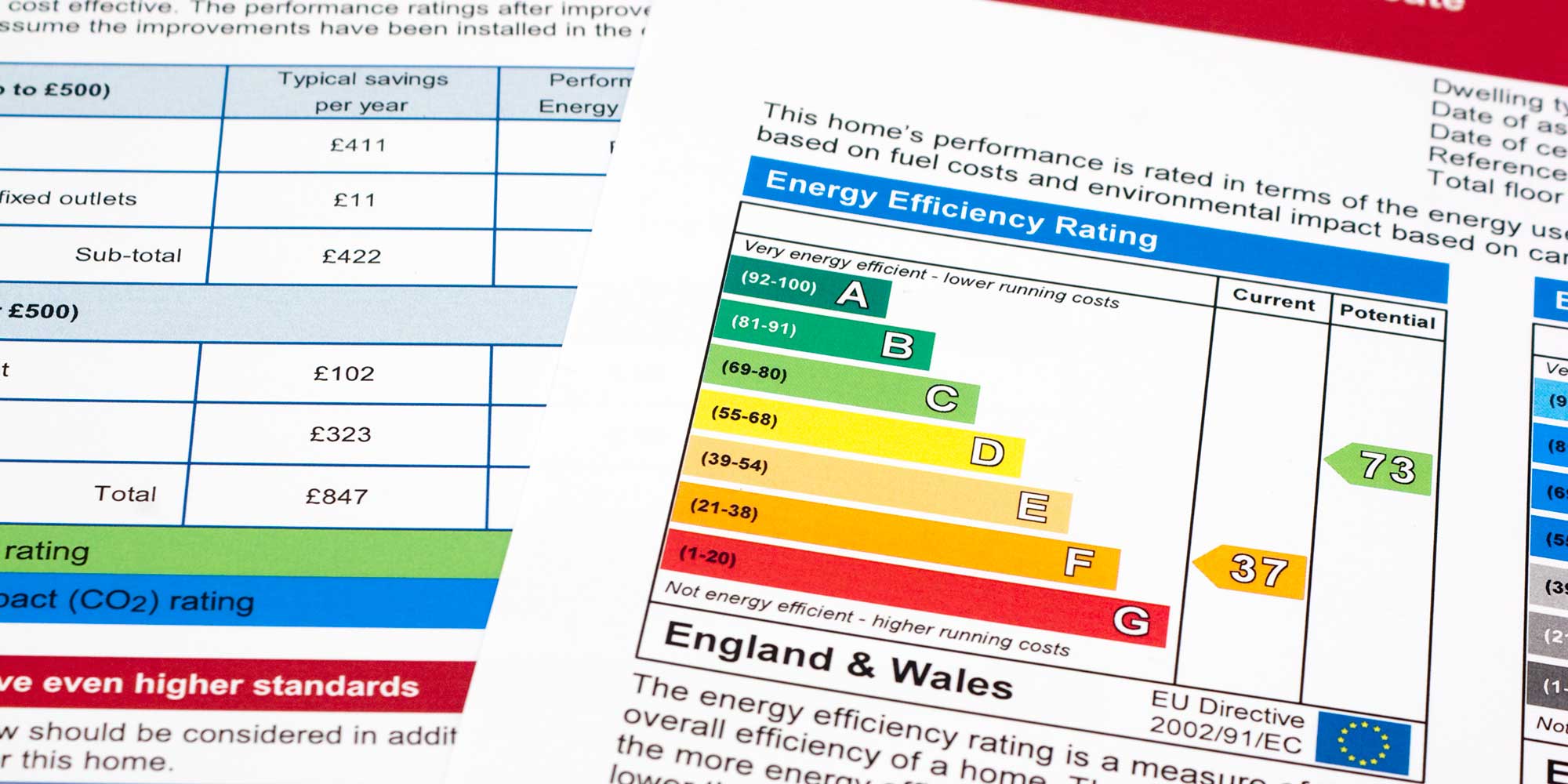 An EPC energy and efficiency rating document